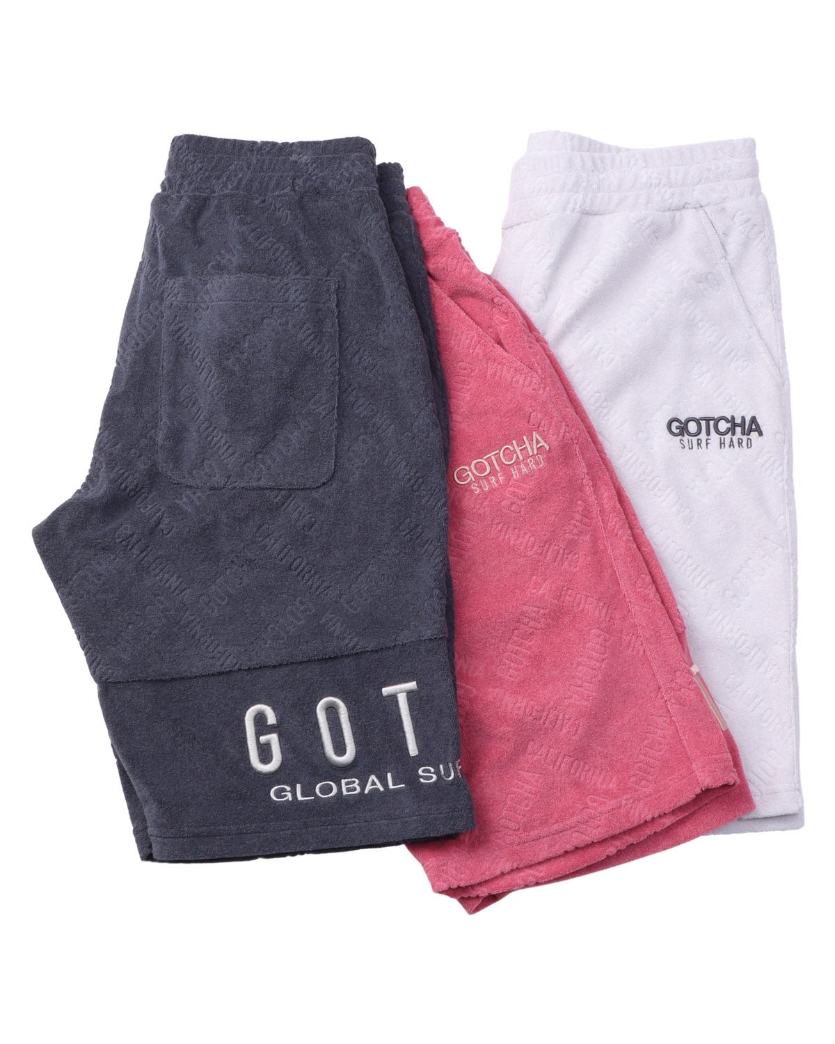GOTCHA] ロゴ 総柄 切替 パイル イージー ショーツ | PEET ONLINE STORE