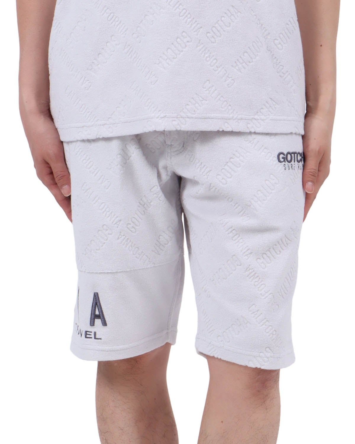 GOTCHA] ロゴ 総柄 切替 パイル イージー ショーツ | PEET ONLINE STORE