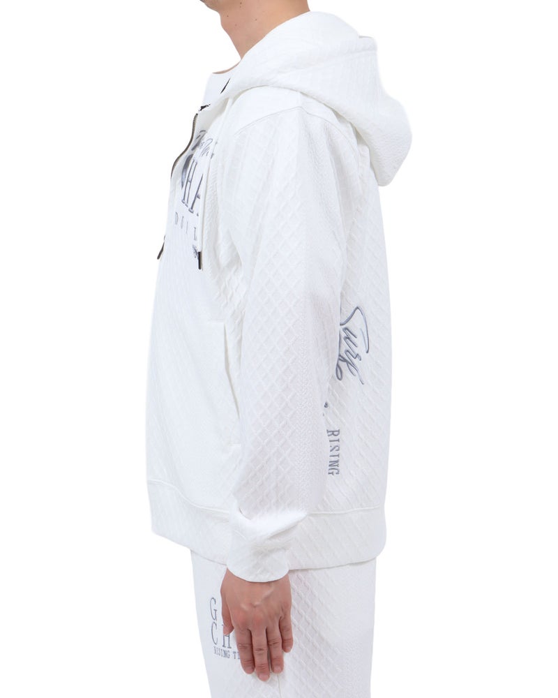 ホワイト：174cm62kg(Lサイズ着用)