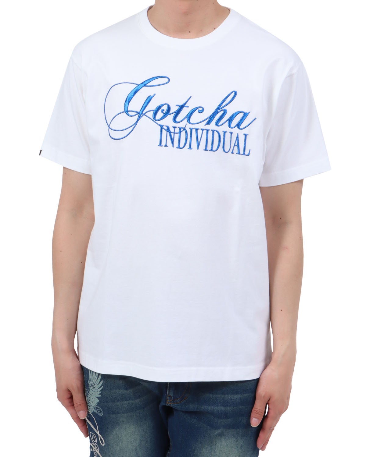 ホワイト：174cm62kg(Lサイズ着用)