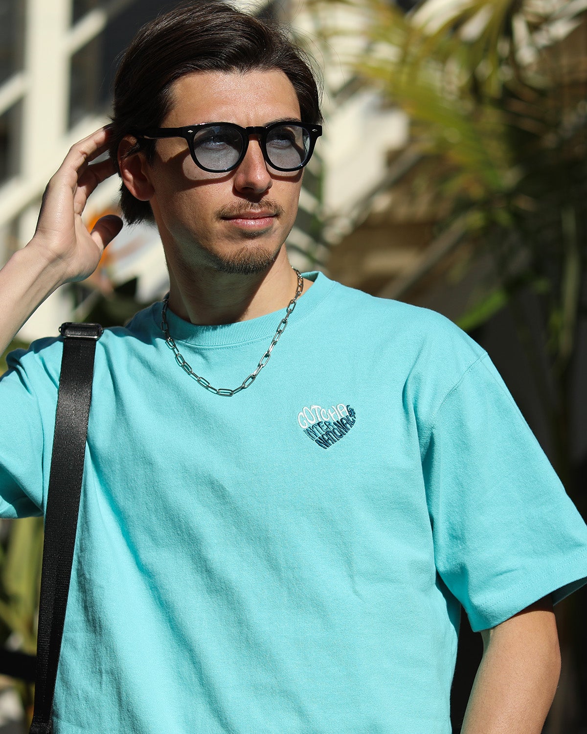 ミントグリーン：180cm/70kg(Lサイズ着用)