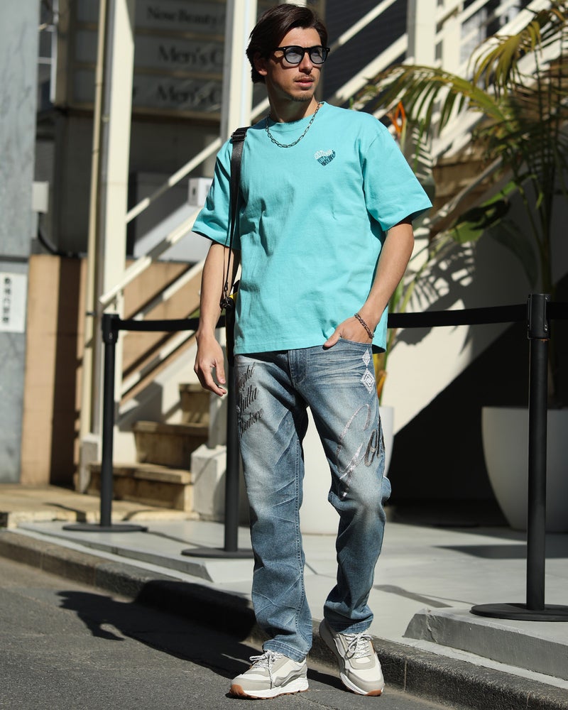 ミントグリーン：180cm/70kg(Lサイズ着用)