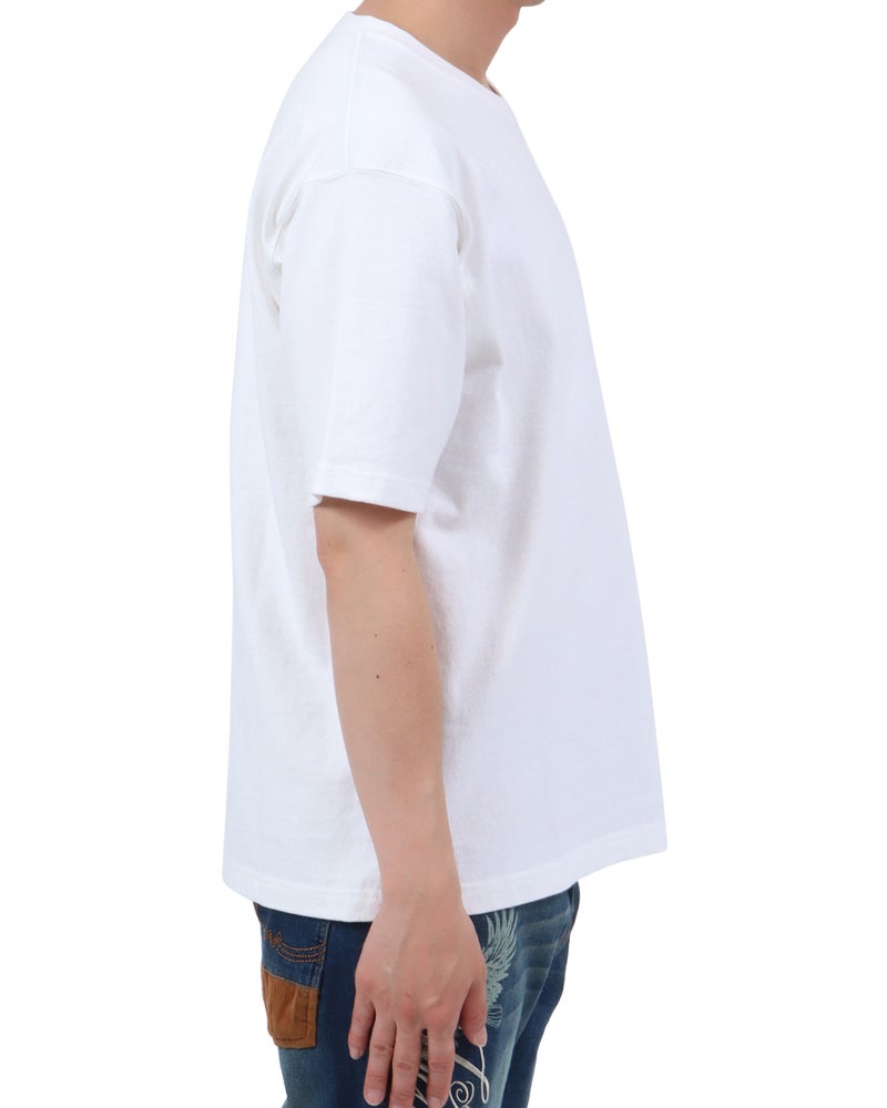 ホワイト：174cm62kg(Lサイズ着用)