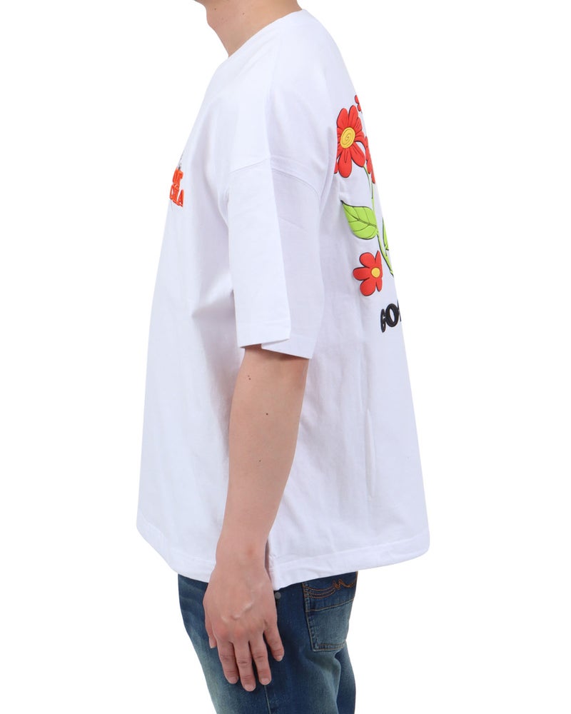 ホワイト：174cm62kg(Lサイズ着用)