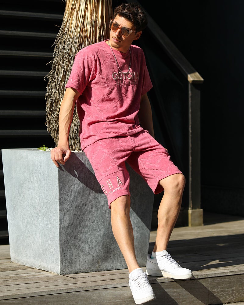 ピンク：180cm/70kg(Lサイズ着用)