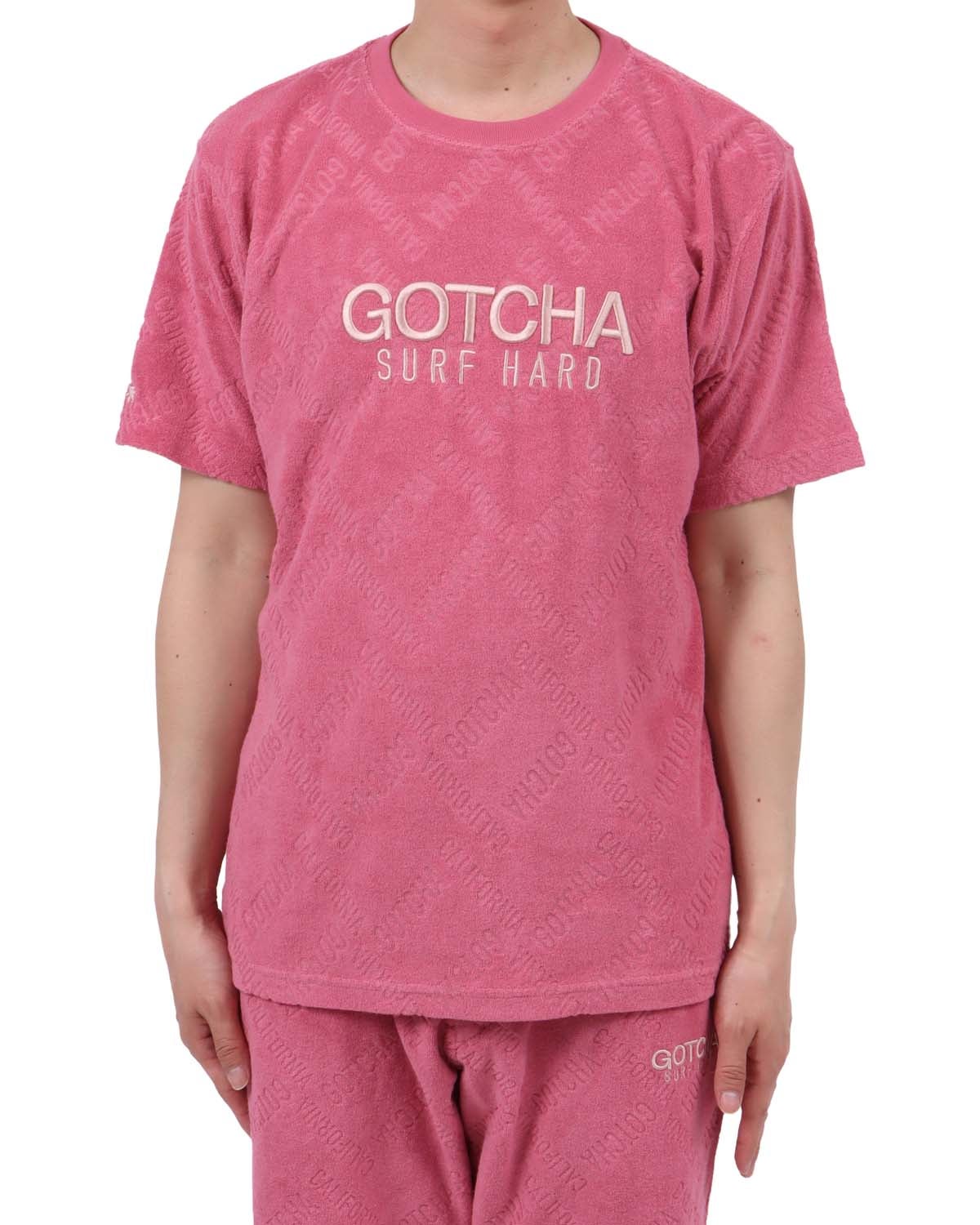 ピンク：174cm62kg(Lサイズ着用)