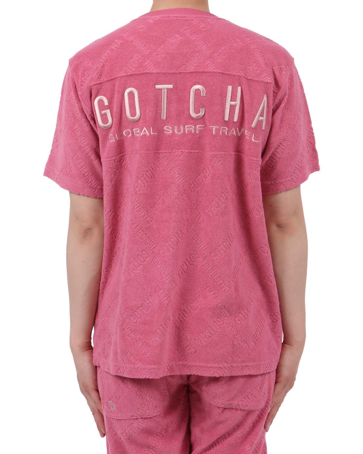 ピンク：174cm62kg(Lサイズ着用)