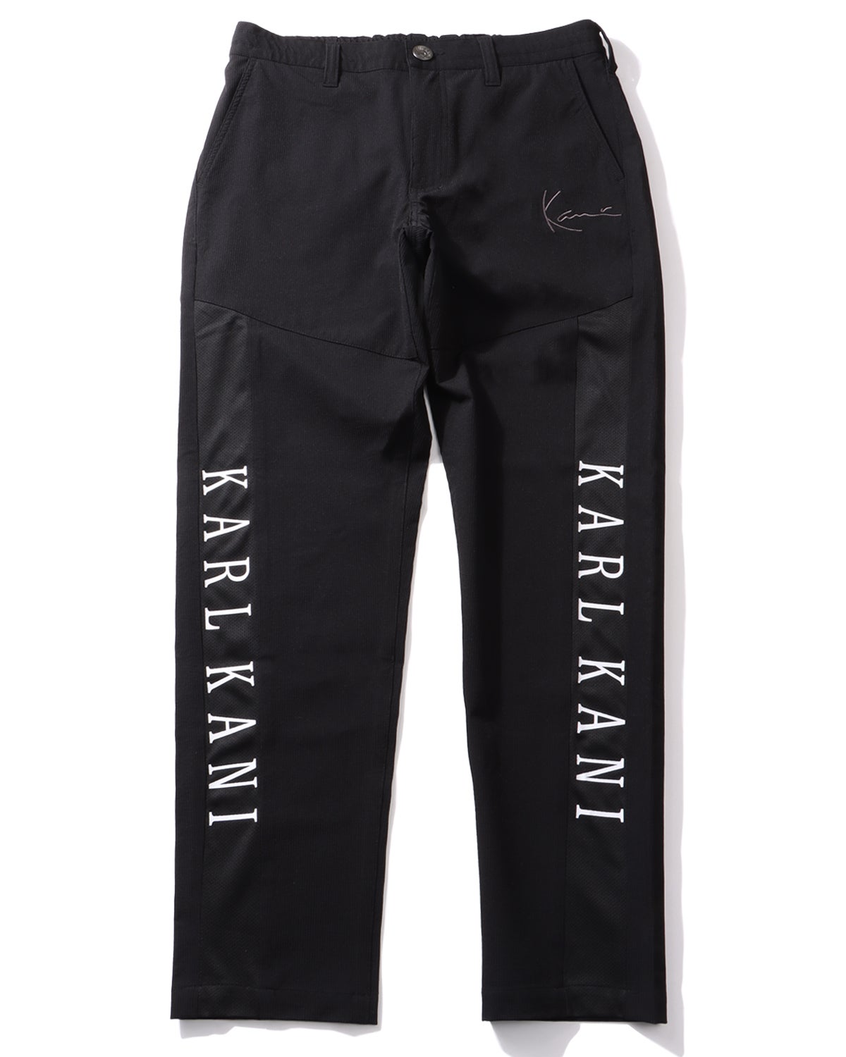 Karl Kani GOLF] ストレッチ 接触冷感 ドビーストライプ 切替パンツ