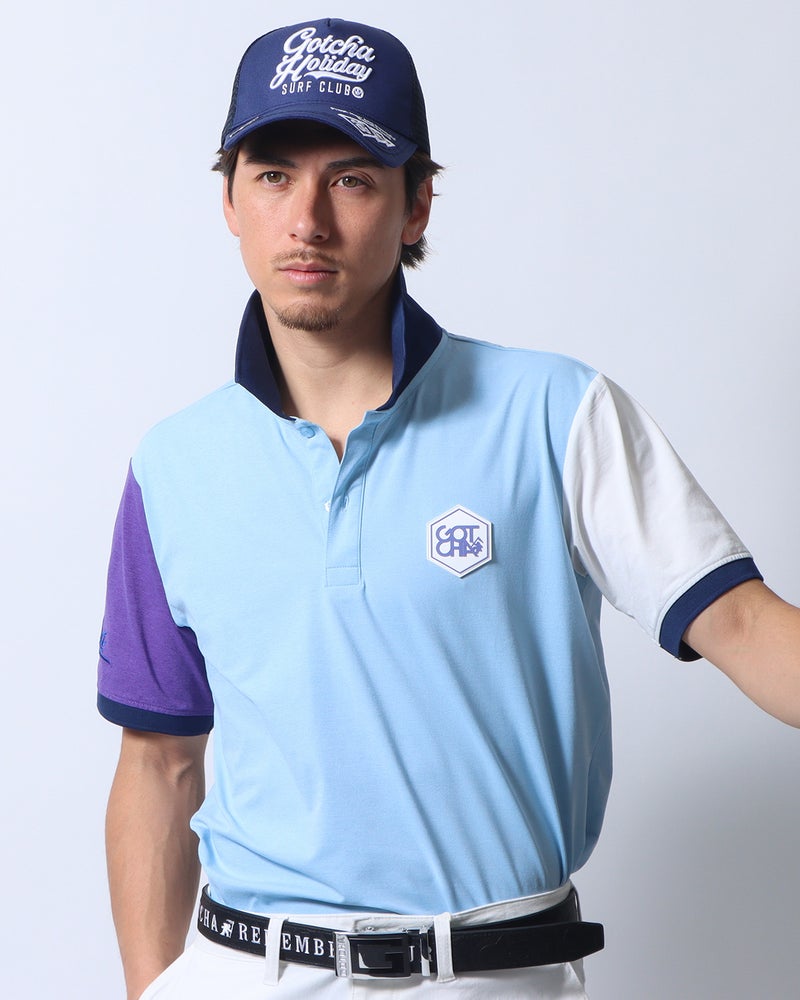 ライトブルー：180cm/70kg(Lサイズ着用)