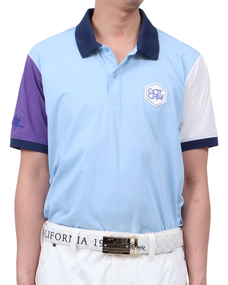 ライトブルー：174cm62kg(Lサイズ着用)