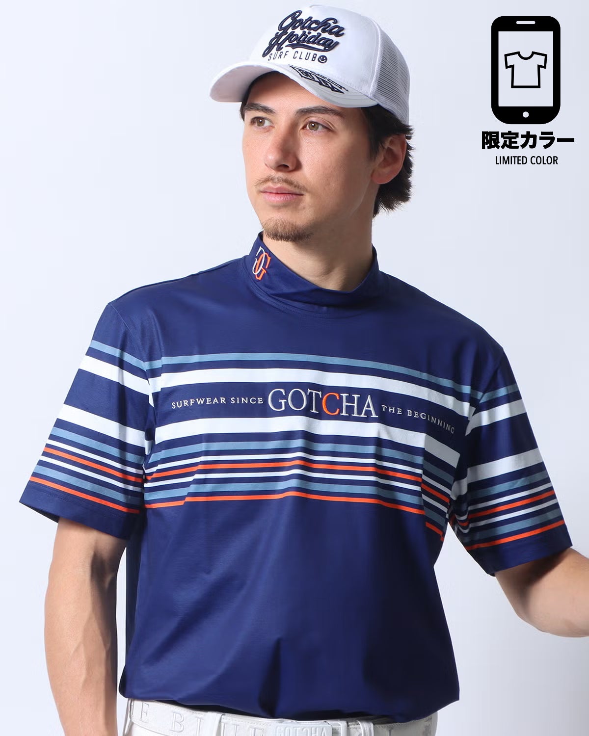 ドライ ボーダー モックネック T