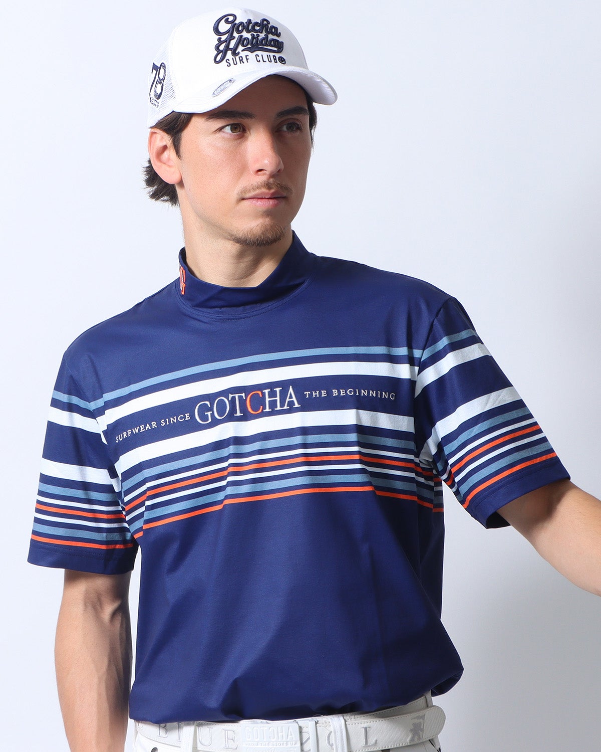 ネイビー：180cm/70kg(Lサイズ着用)