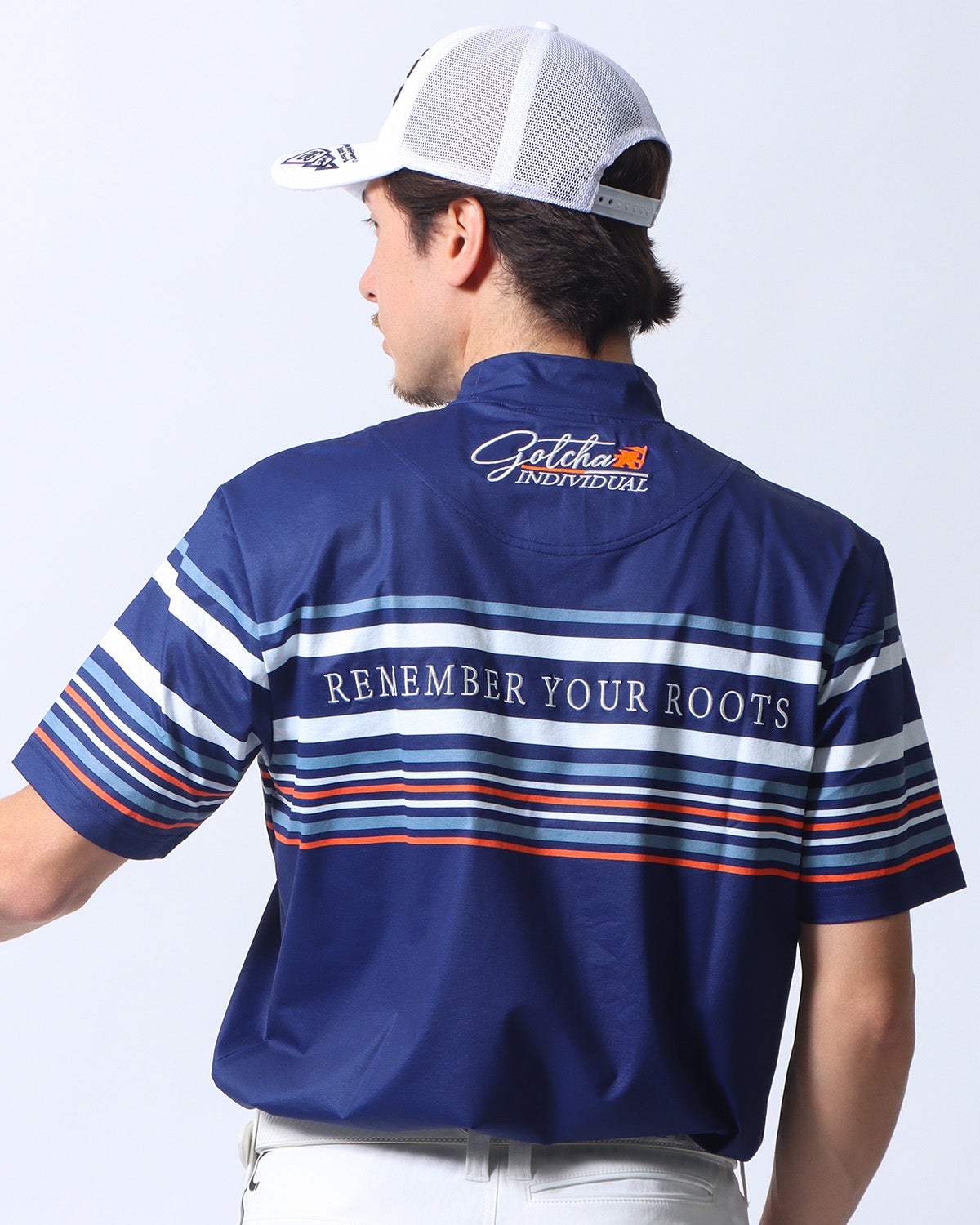 ネイビー：180cm/70kg(Lサイズ着用)