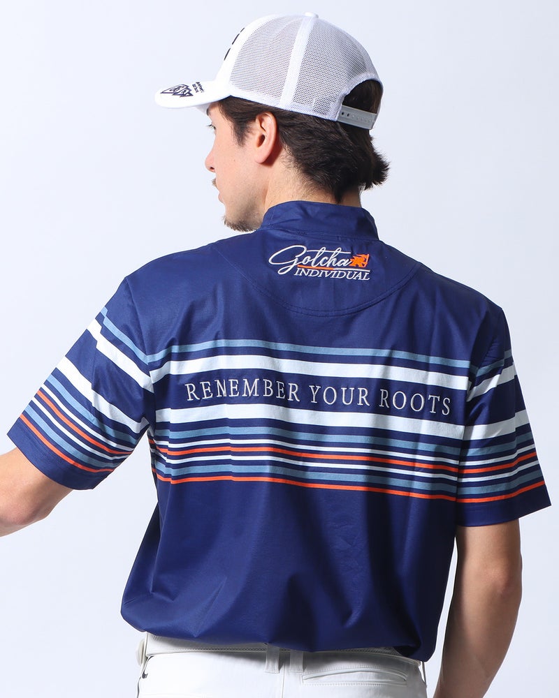 ネイビー：180cm/70kg(Lサイズ着用)