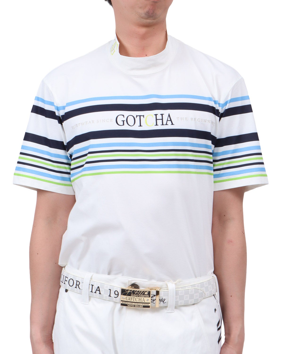 ホワイト：174cm62kg(Lサイズ着用)