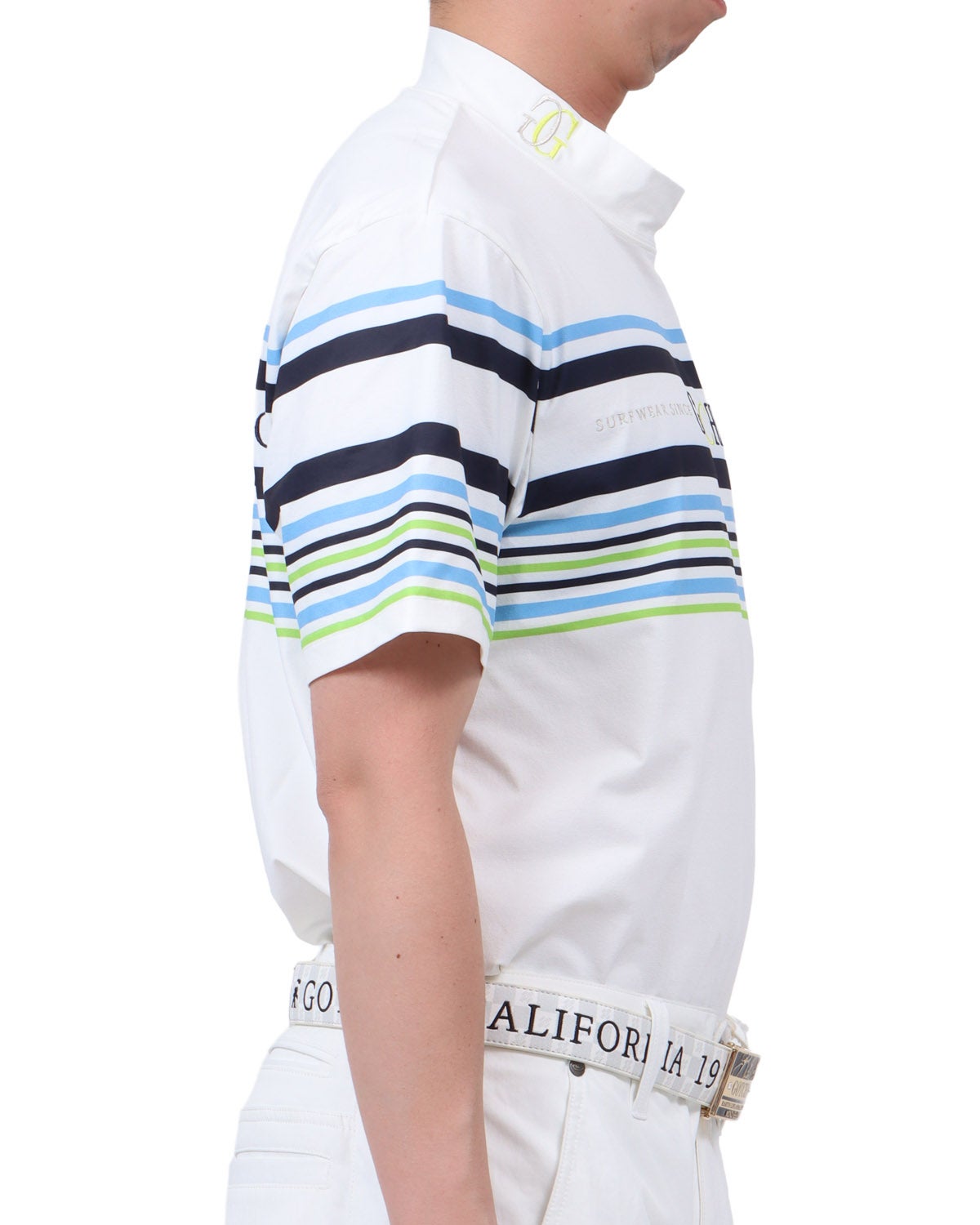 ホワイト：174cm62kg(Lサイズ着用)