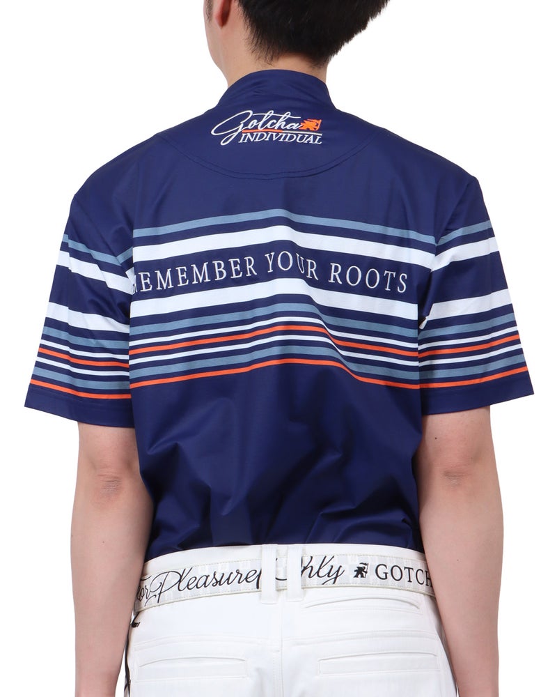 ネイビー：174cm62kg(Lサイズ着用)