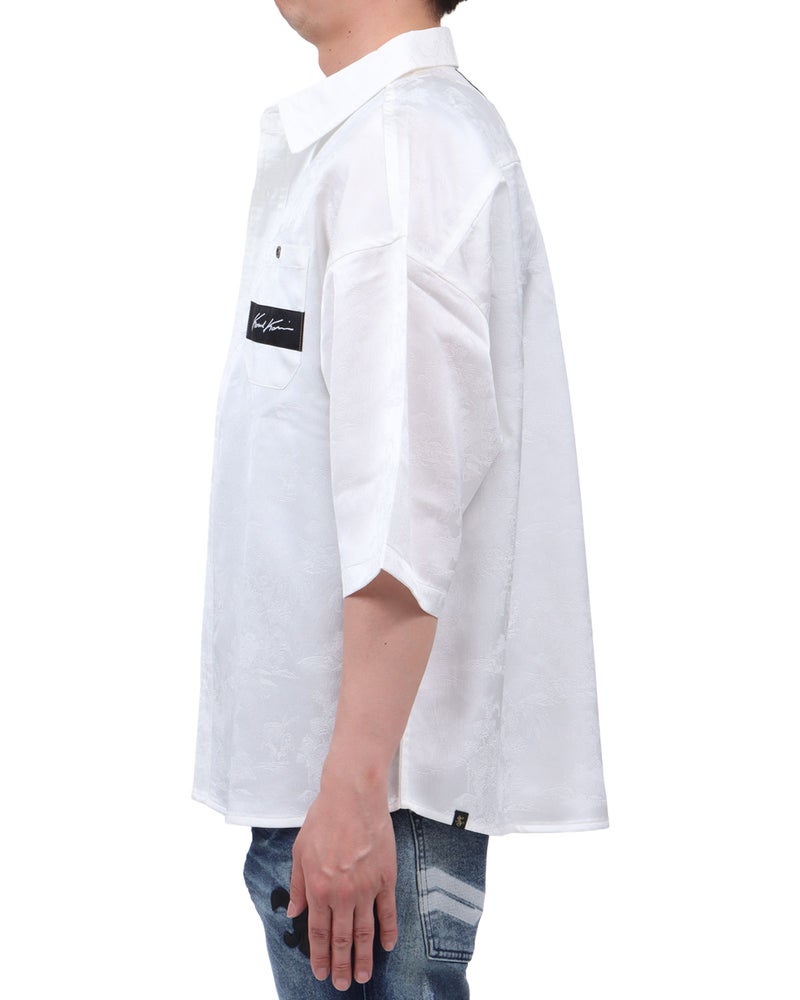 ホワイト：174cm62kg(Lサイズ着用)