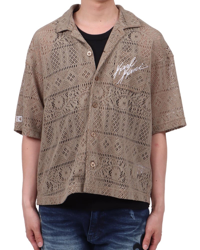 ベージュ：174cm62kg(Lサイズ着用)