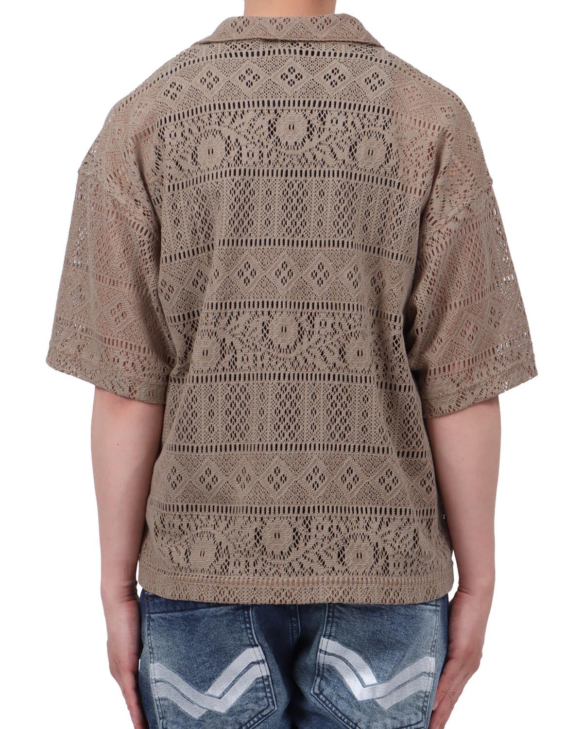 ベージュ：174cm62kg(Lサイズ着用)