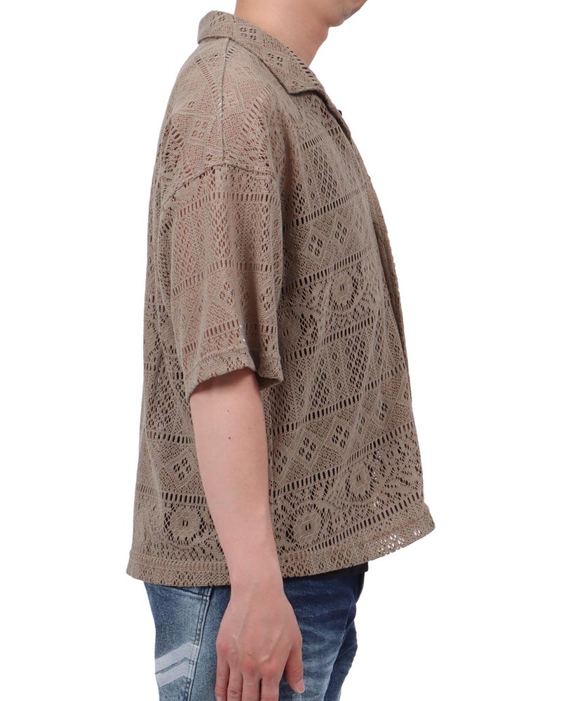 ベージュ：174cm62kg(Lサイズ着用)