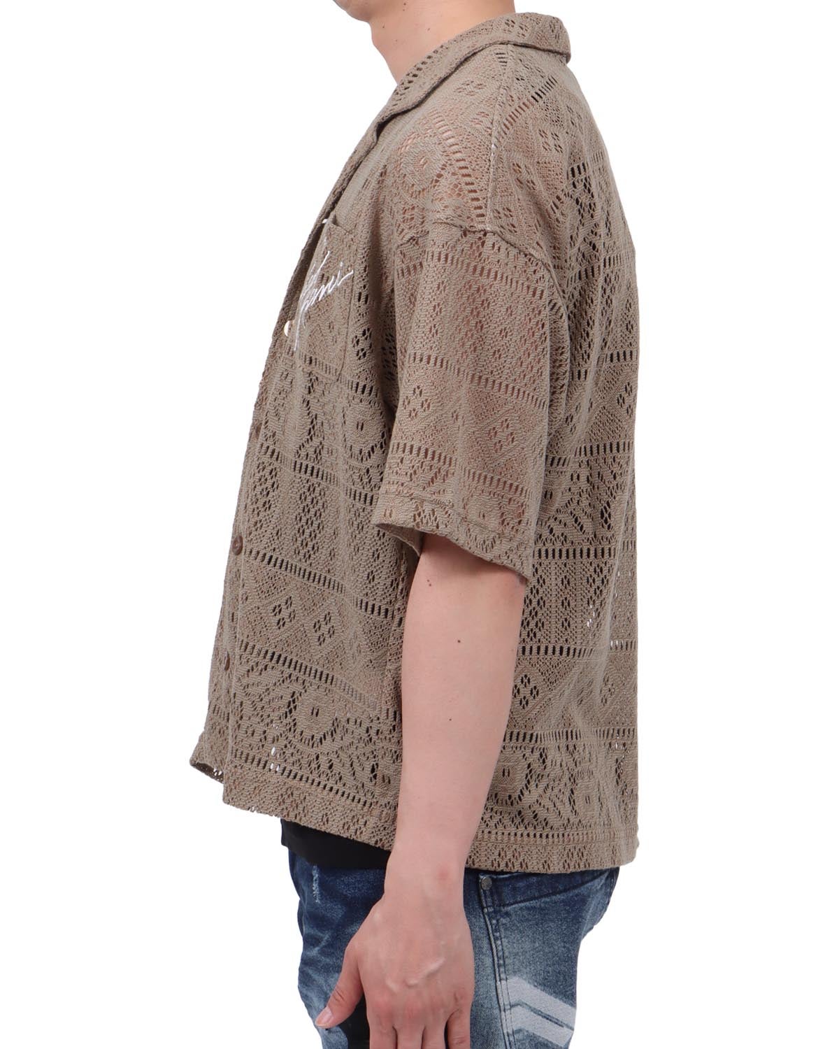 Karl Kani] ドロップショルダー 半袖 ニット シャツ | PEET ONLINE STORE