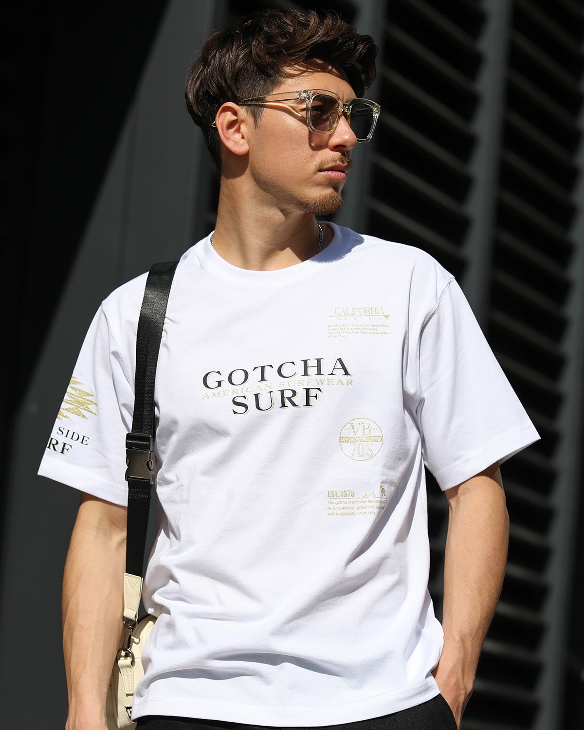 GOTCHA] リミテッド ドライ UVカット ベーシック ゴールド Tシャツ
