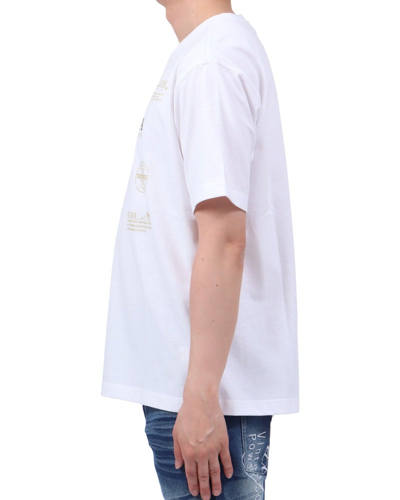 ホワイト：174cm62kg(Lサイズ着用)