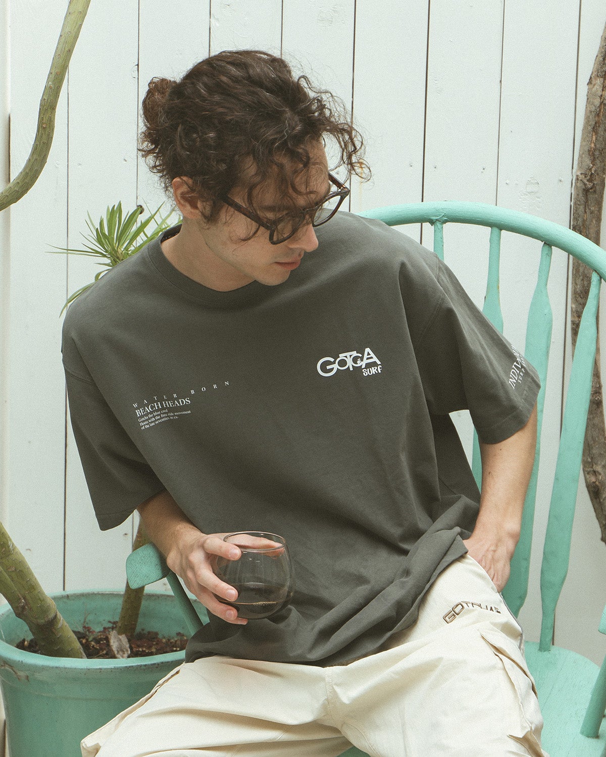 カーキ：175cm/66kg(XLサイズ着用)