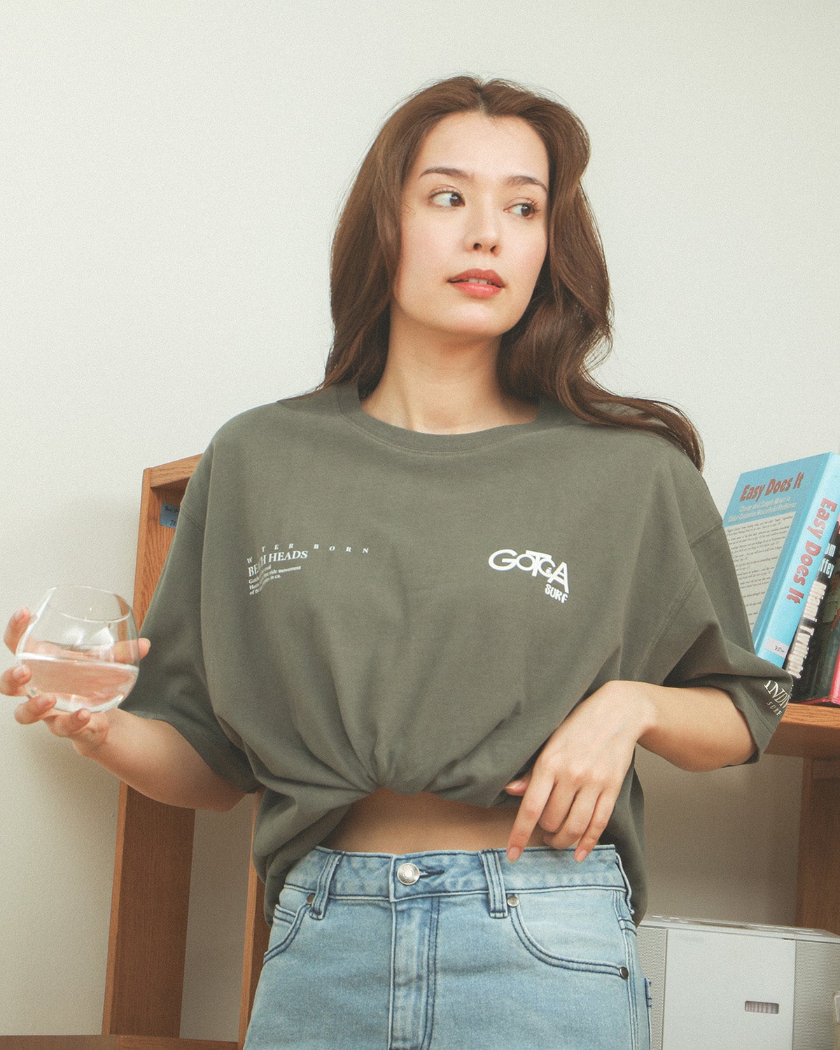 カーキ：172cm(XLサイズ着用)