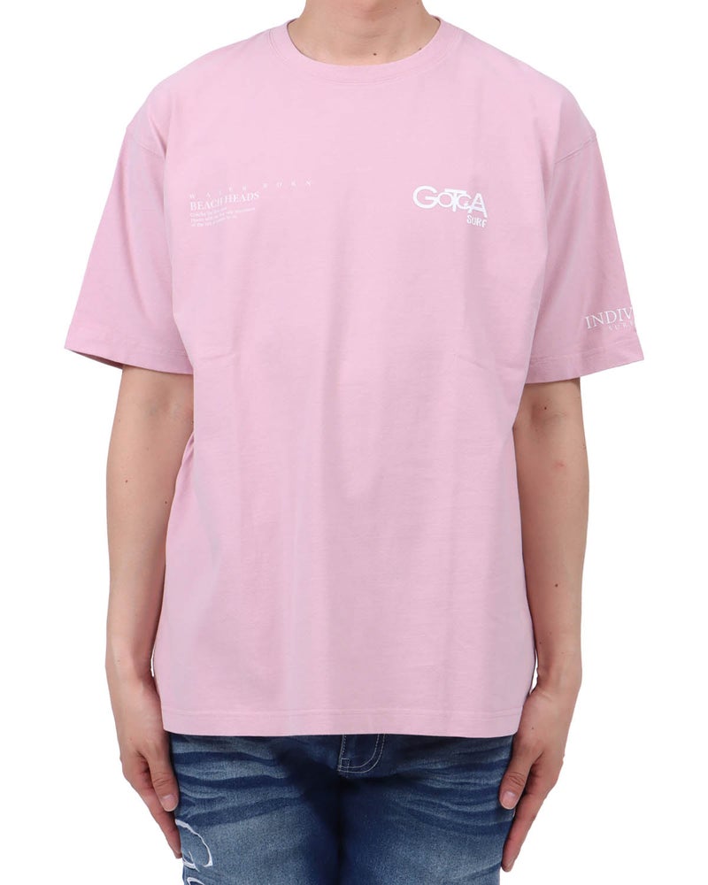 ピンク：174cm62kg(Lサイズ着用)