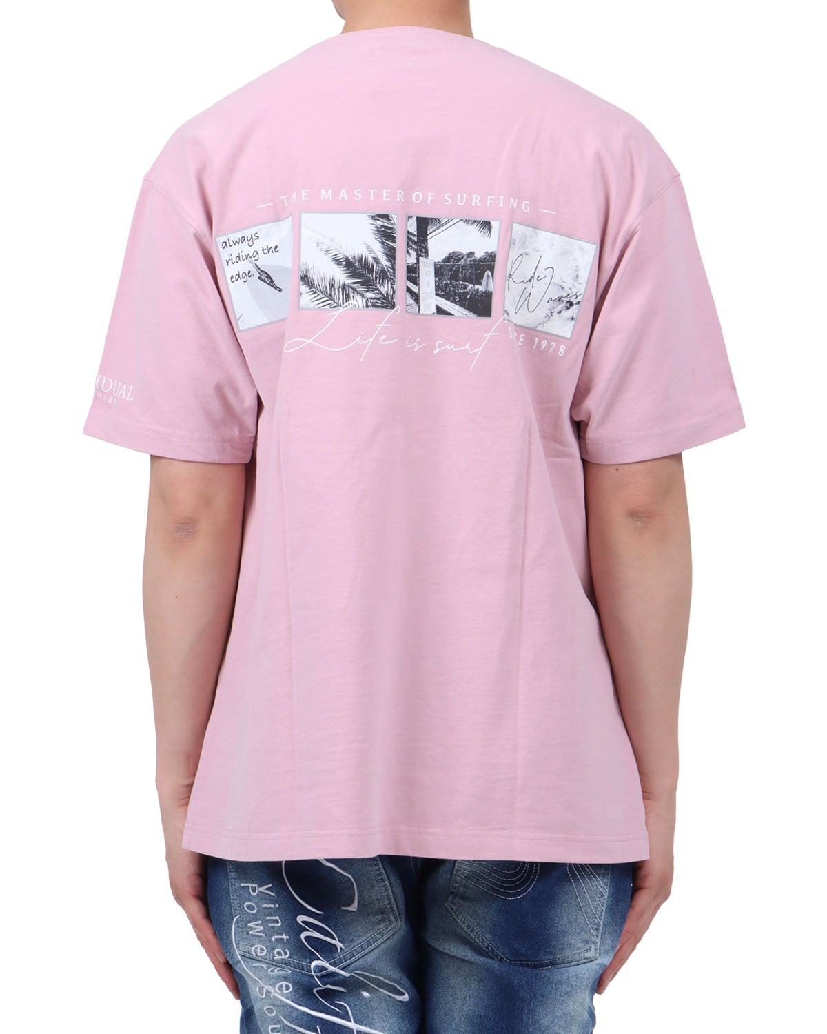 ピンク：174cm62kg(Lサイズ着用)