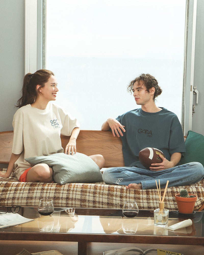 左/ベージュ：172cm(XLサイズ着用)  