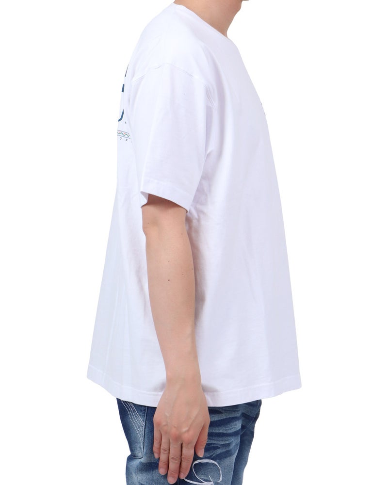 ホワイト：174cm62kg(Lサイズ着用)