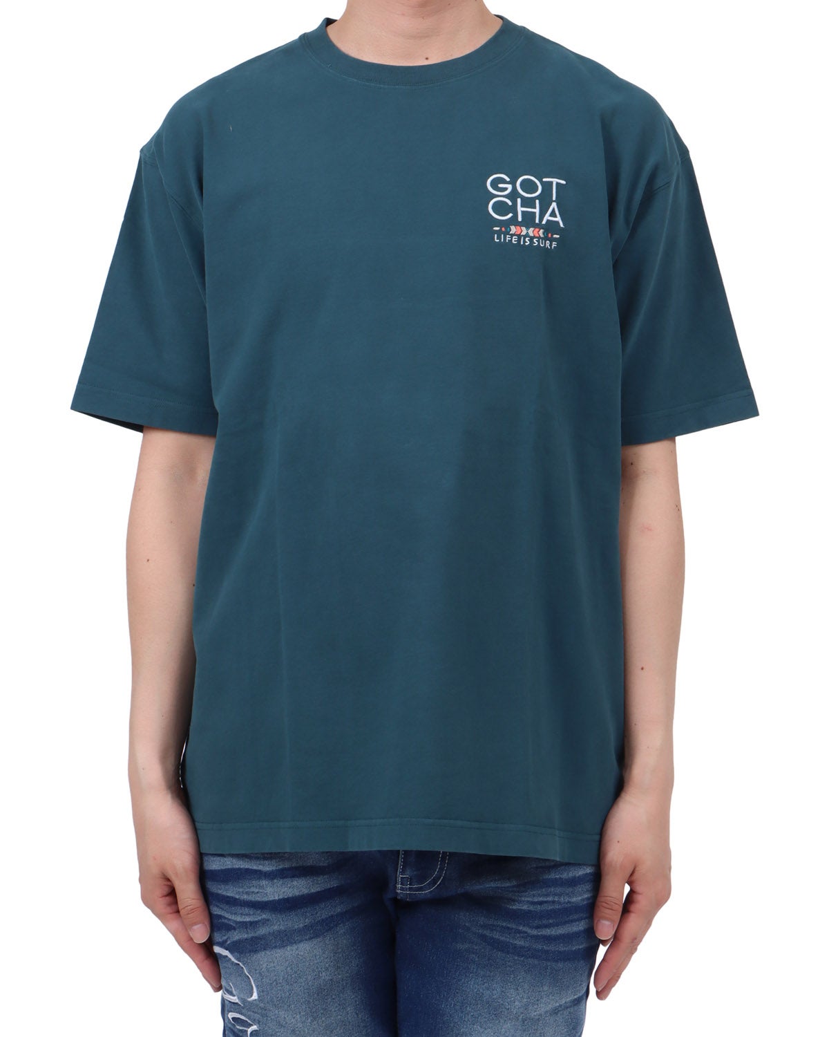 ダークグリーン：174cm62kg(Lサイズ着用)