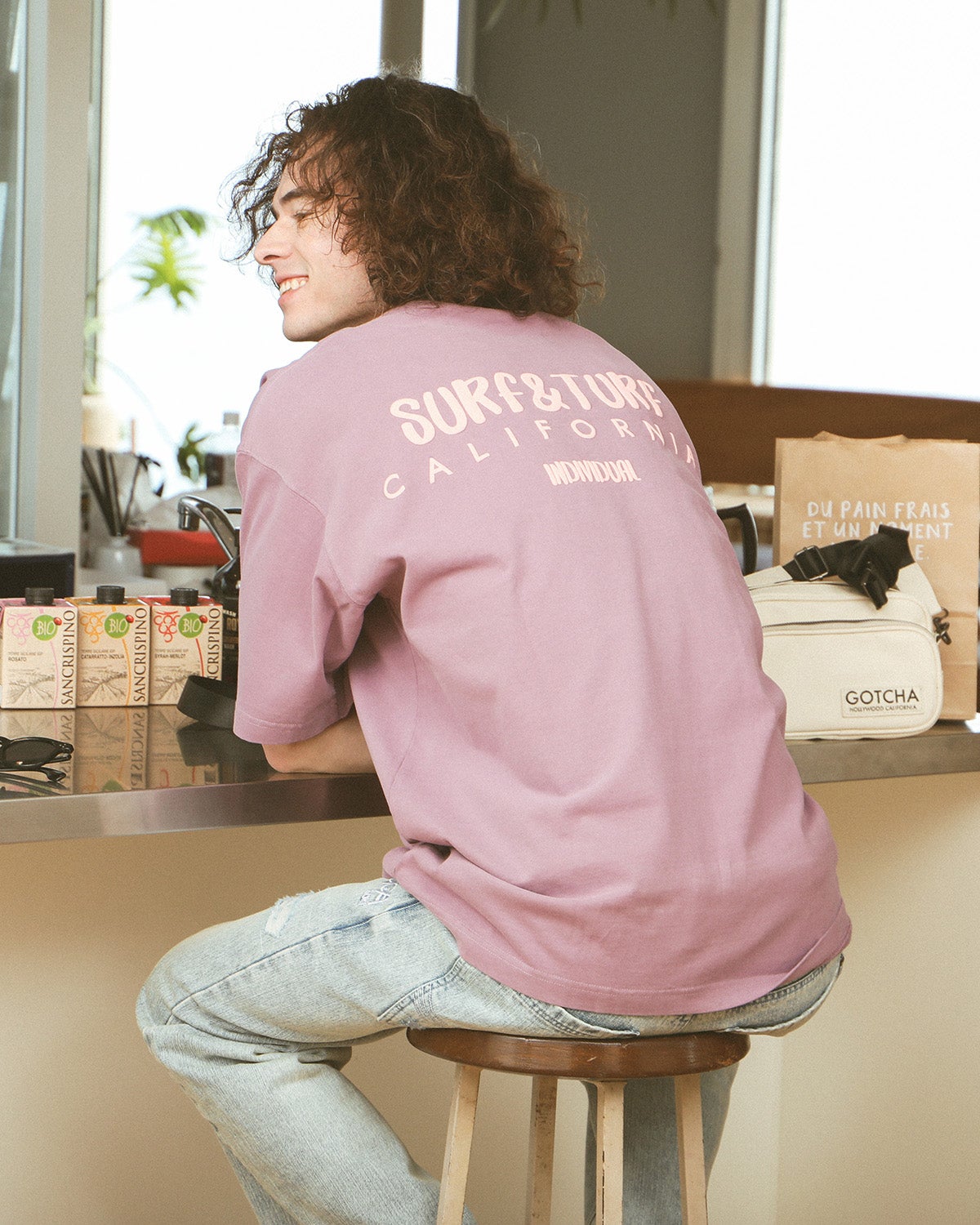 パープル：175cm/66kg(XLサイズ着用)