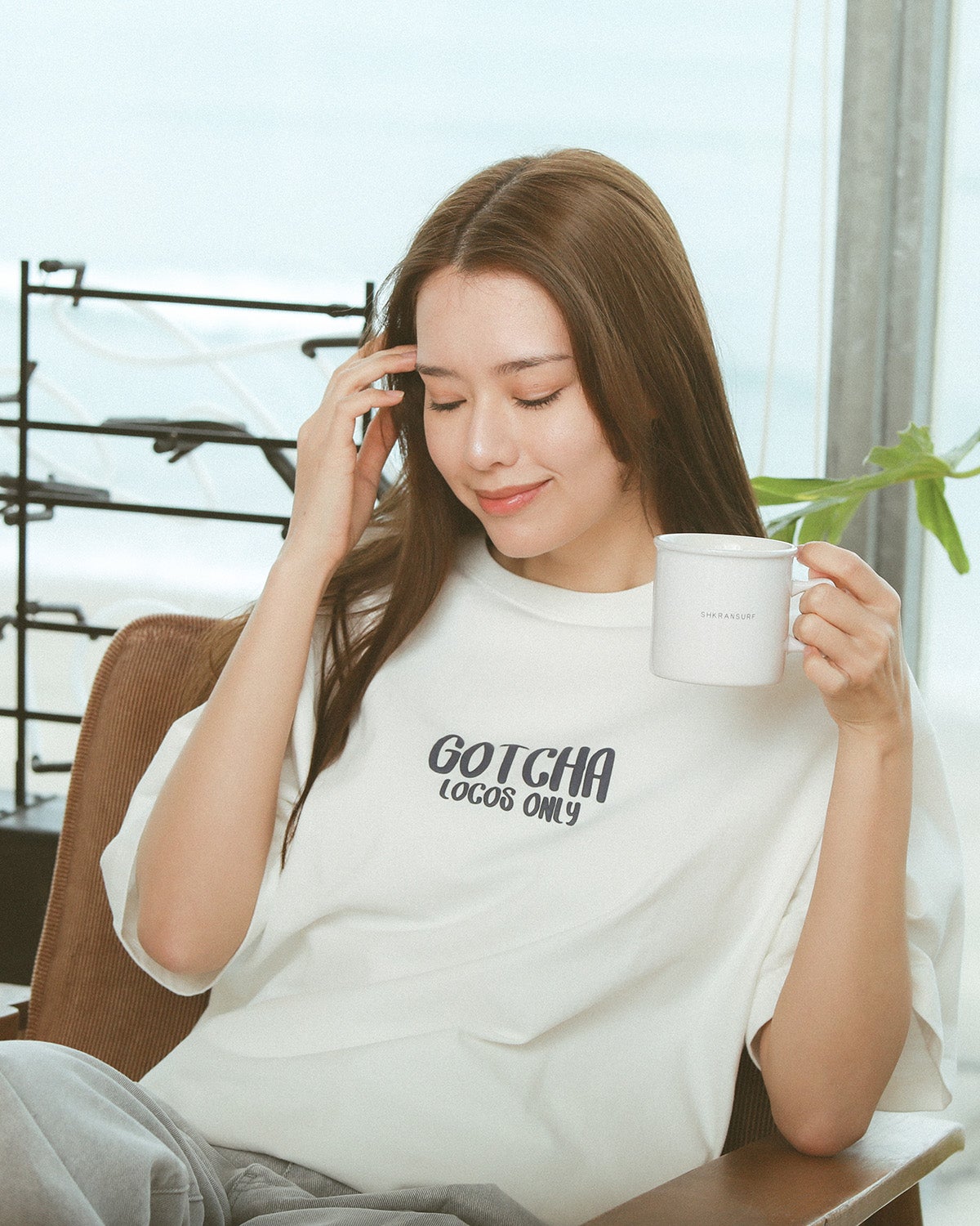 オフホワイト：172cm(XLサイズ着用)