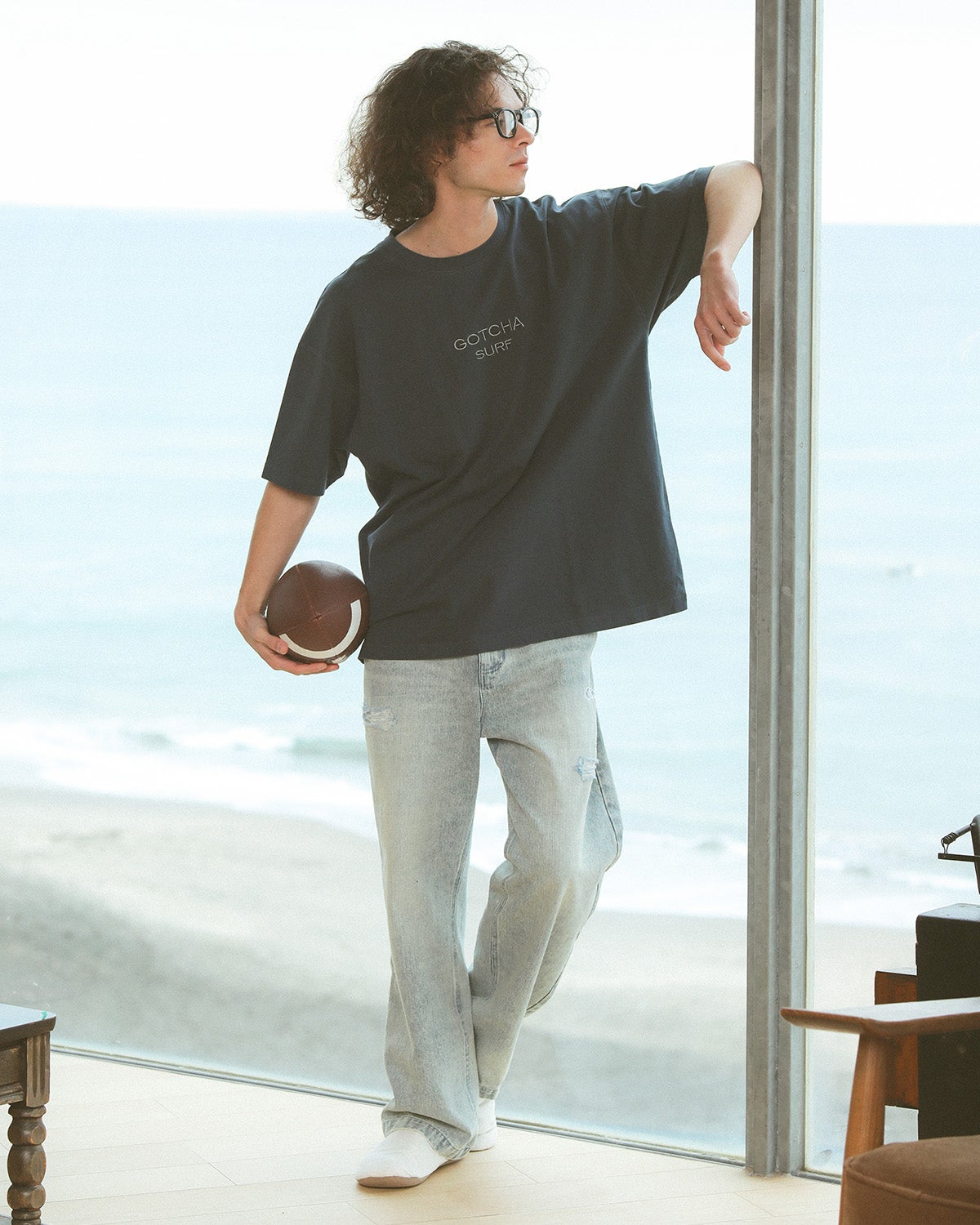 インディゴ：175cm/66kg(XLサイズ着用)