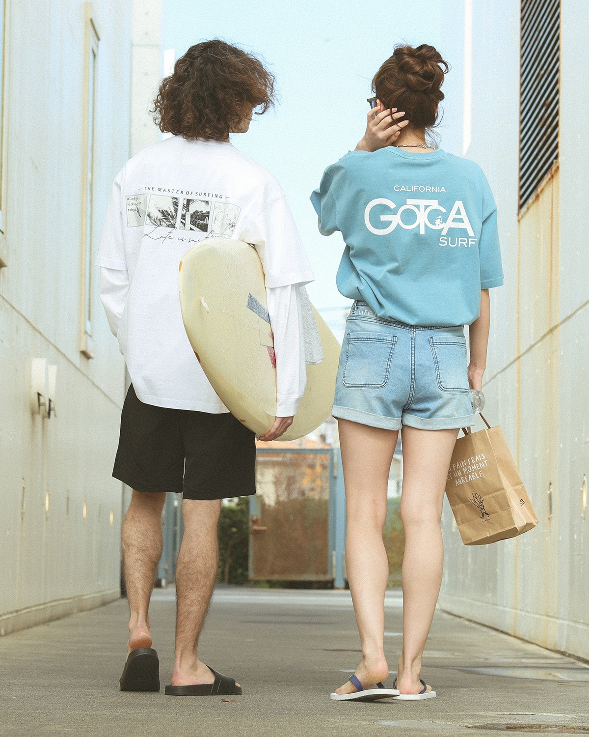 右/ブルー：172cm(XLサイズ着用)