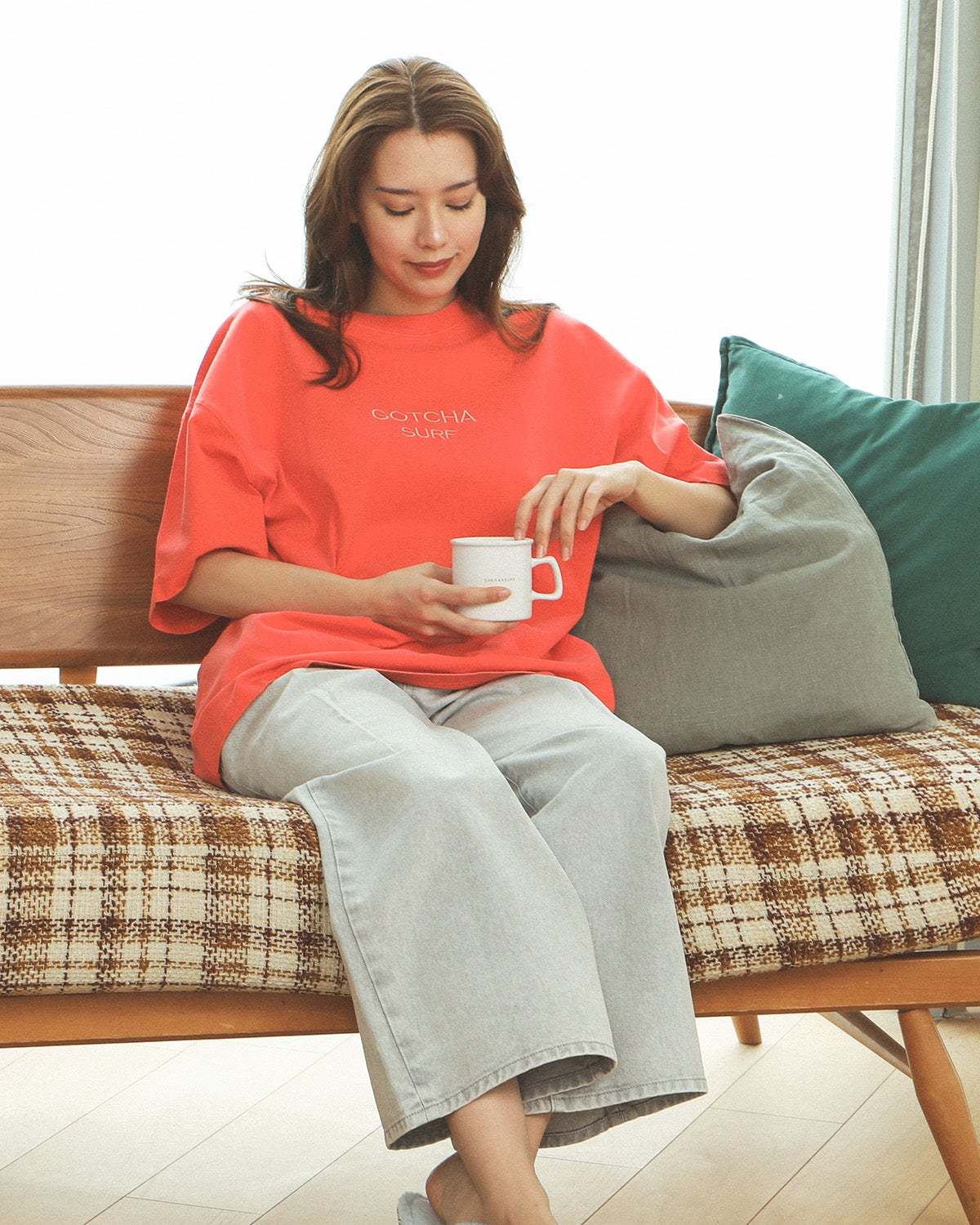 オレンジ：172cm(XLサイズ着用)