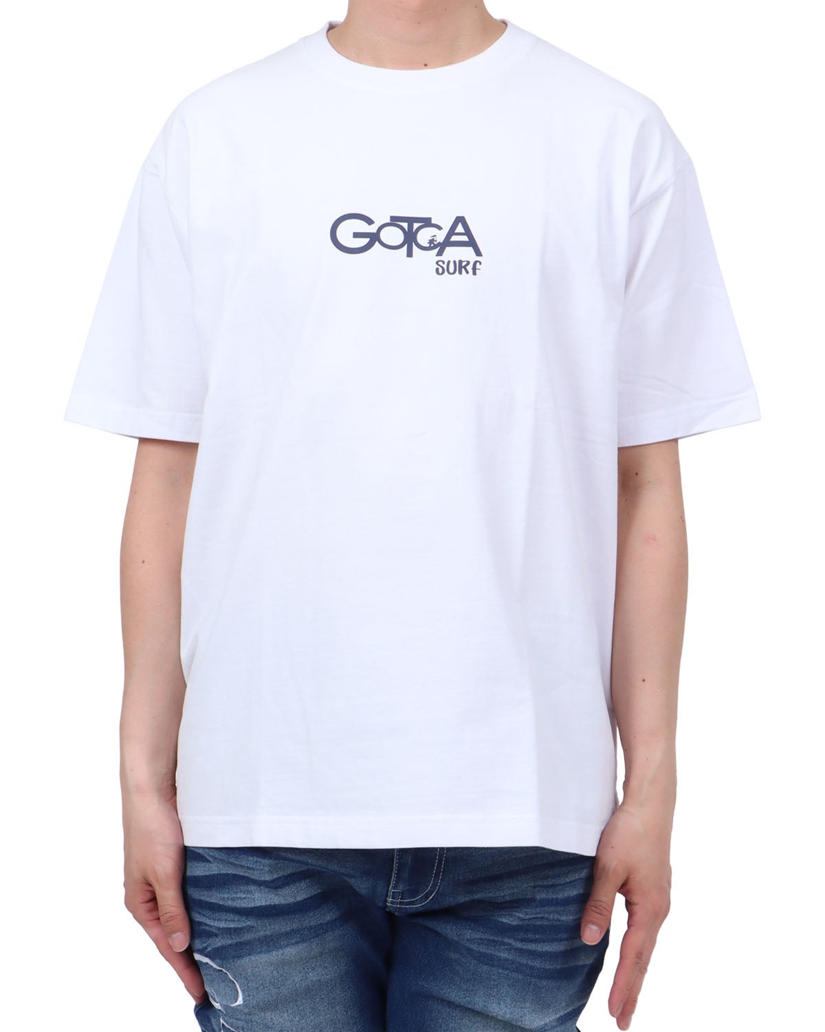 ホワイト：174cm62kg(Lサイズ着用)