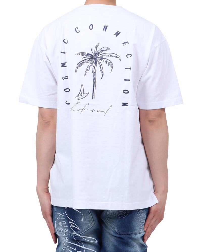 ホワイト：174cm62kg(Lサイズ着用)