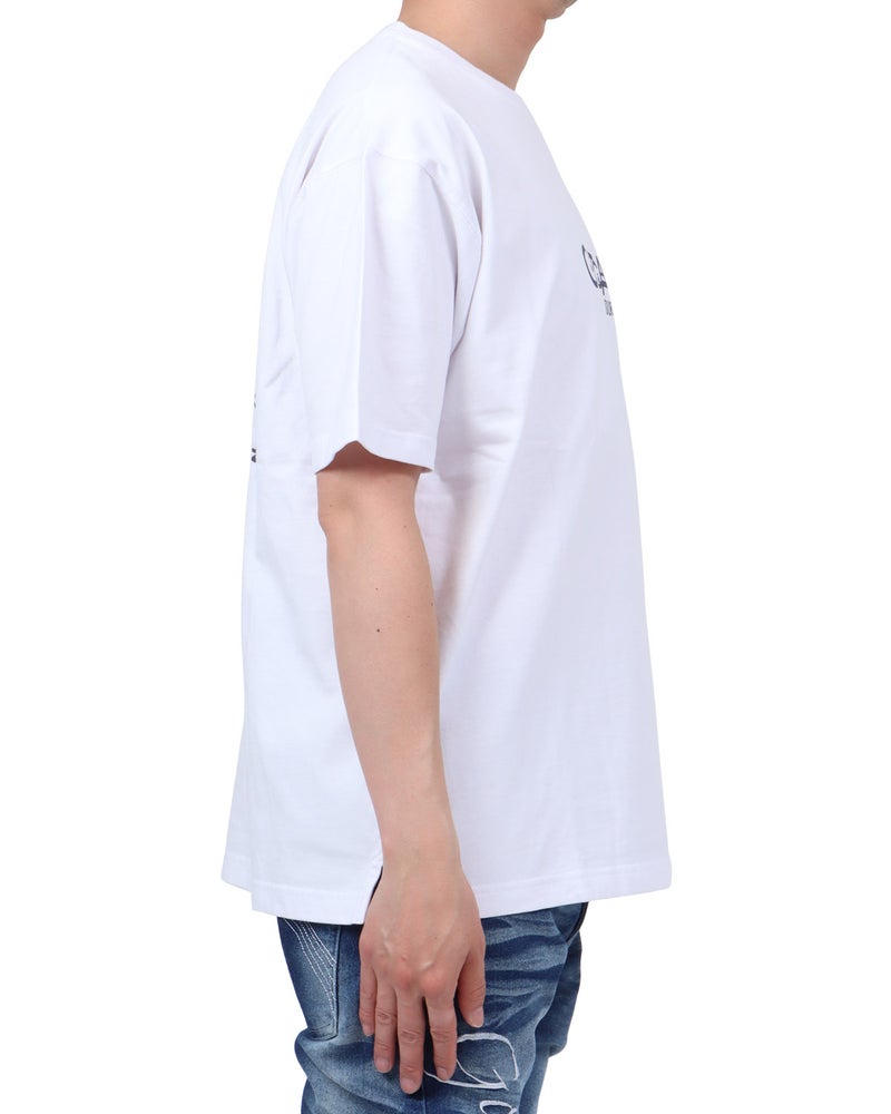 ホワイト：174cm62kg(Lサイズ着用)