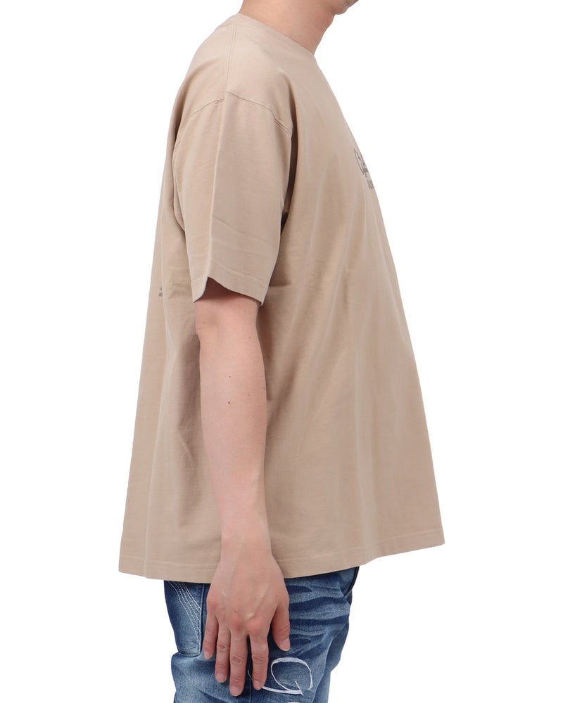 ベージュ：174cm62kg(Lサイズ着用)