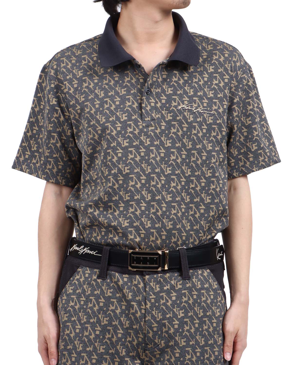 Karl Kani GOLF 総柄ポロシャツ パンツ セットアップ Karl Kani GOLF] ジャカード 総柄 ポロ | PEET ONLINE STORE