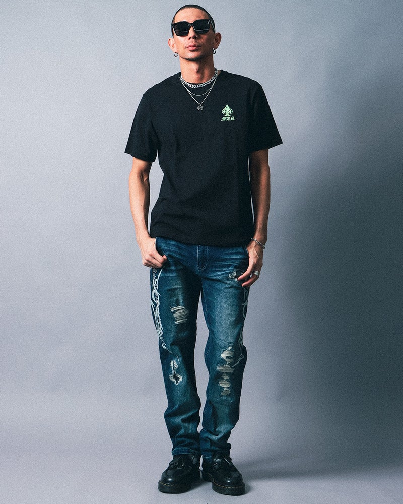 ブラック：183cm(Lサイズ着用)