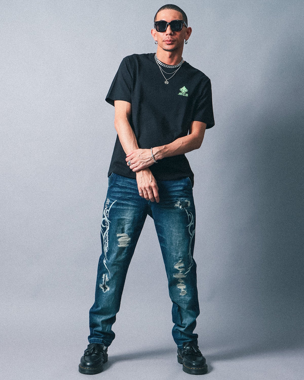 ブラック：183cm(Lサイズ着用)