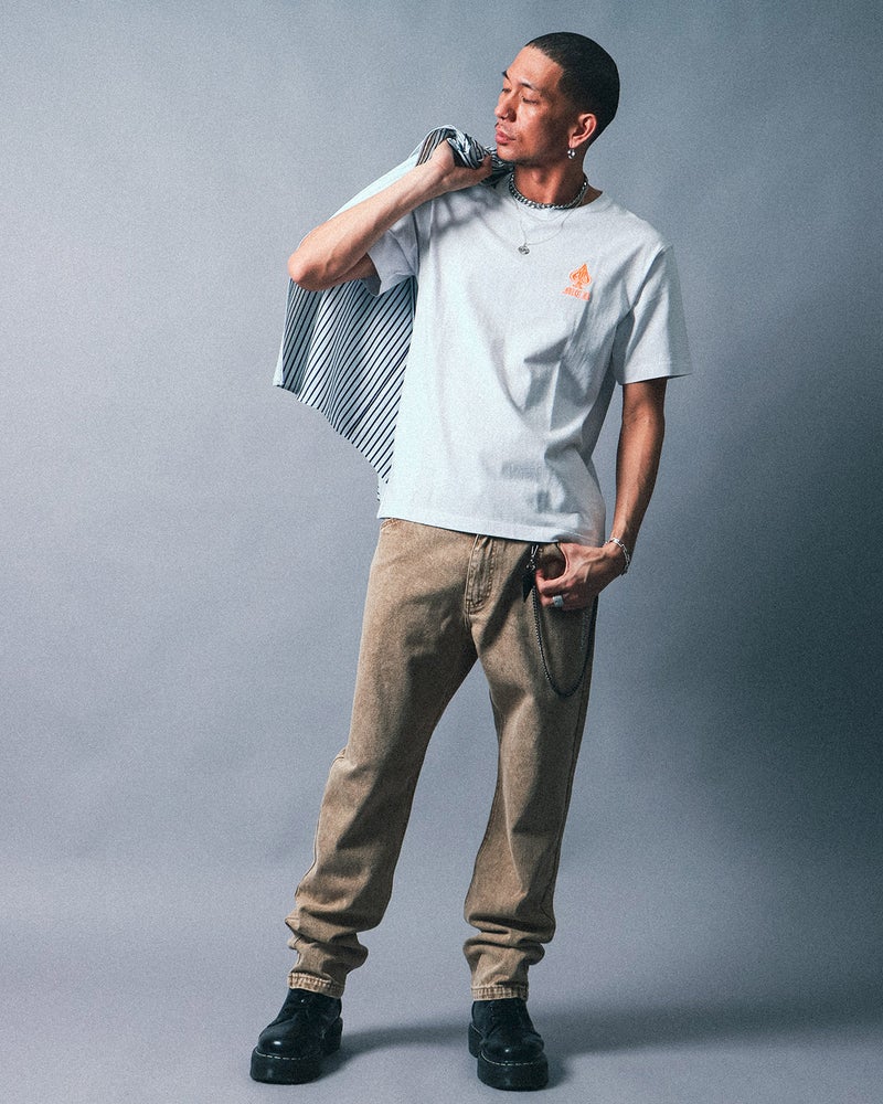 ホワイト：183cm(Lサイズ着用)