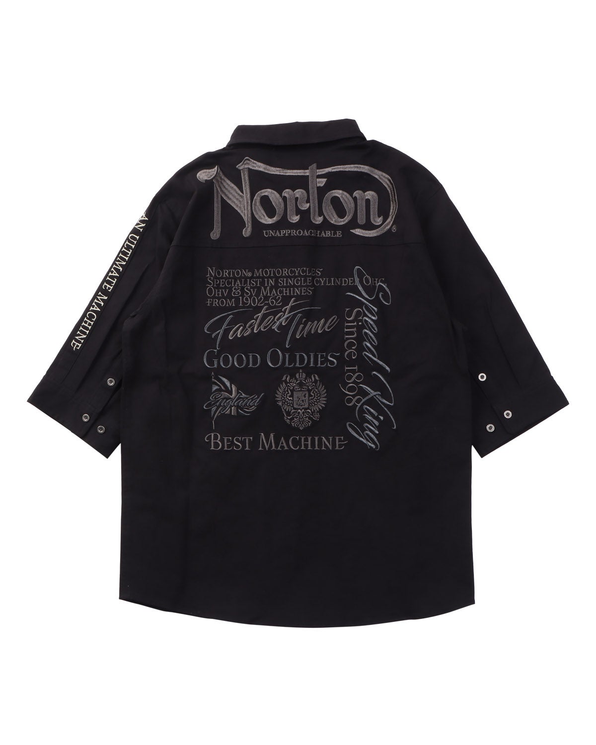 ストレッチ ショルダー ライン ミリタリー 7分袖 シャツ