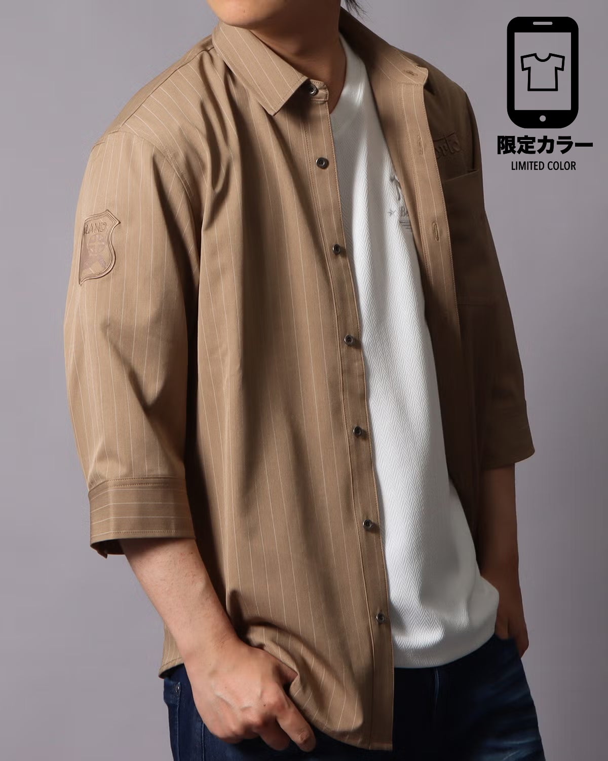 サンドべージュ：178cm/75kg(Lサイズ着用）